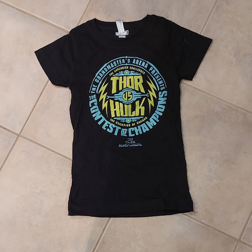 Marvel Kids Black Thor vs Hulk Contest T-Shirt
